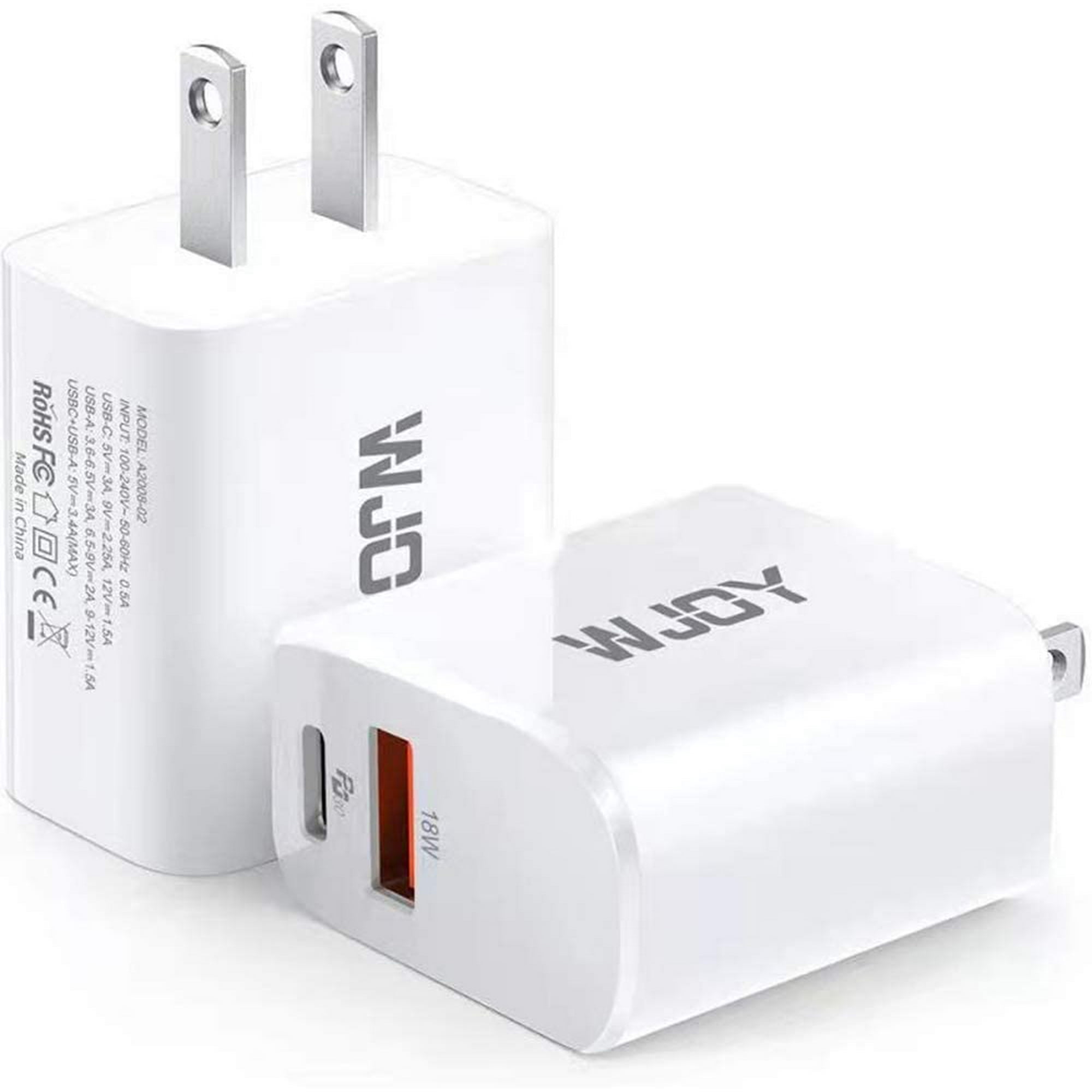 WJOY 20W Dual Port Wall Charger Plug iPhone 12/Pro Fast Charger Output 18W USB C Charger PD with QC 3.0 Power Adapter for iPhone 11/12/12 Mini/12 WJOY 20W Dual Port Wall Charger Plug iPhone 12/Pro Fast Charger Output 18W USB C Charger PD with QC 3.0 Power Adapter for iPhone 11/12/12 Mini/12